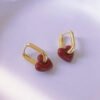 Crimson Heart Jewelry Set - Earrings