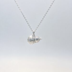 FULU sterling silver gourd necklace with moissanite