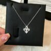 Fleur-de-Lis Moissanite Necklace – Sterling Silver - Silver