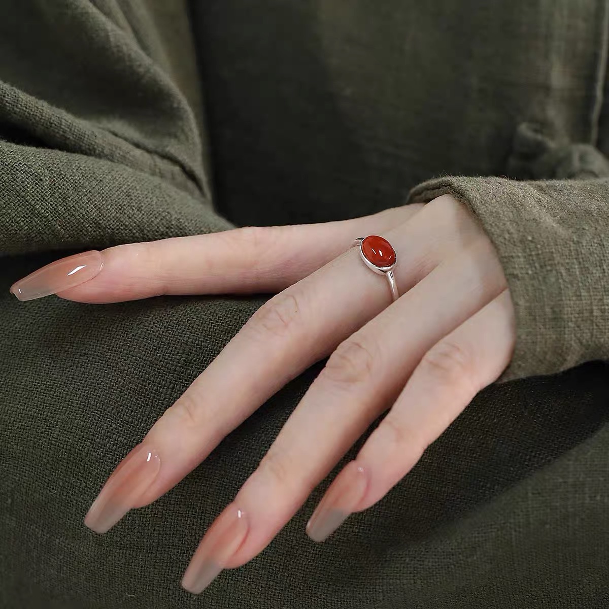 One small touch of red. Nothing extra.
