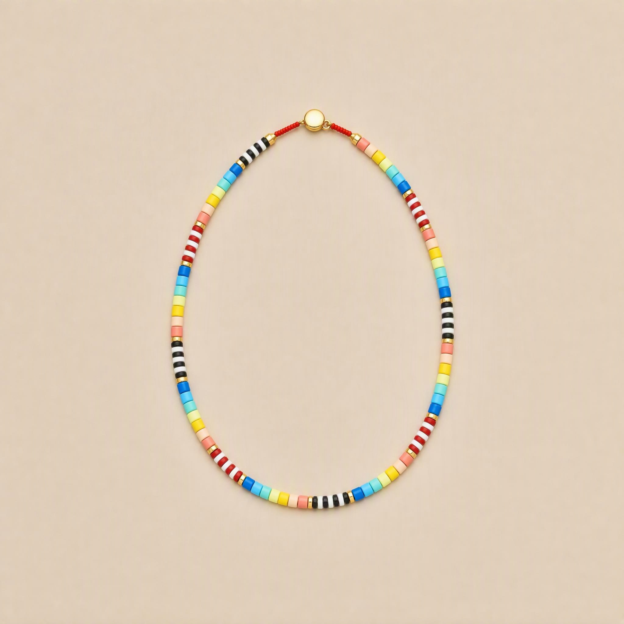 Color Play — Colorful Enamel Bead Necklace - Image 13