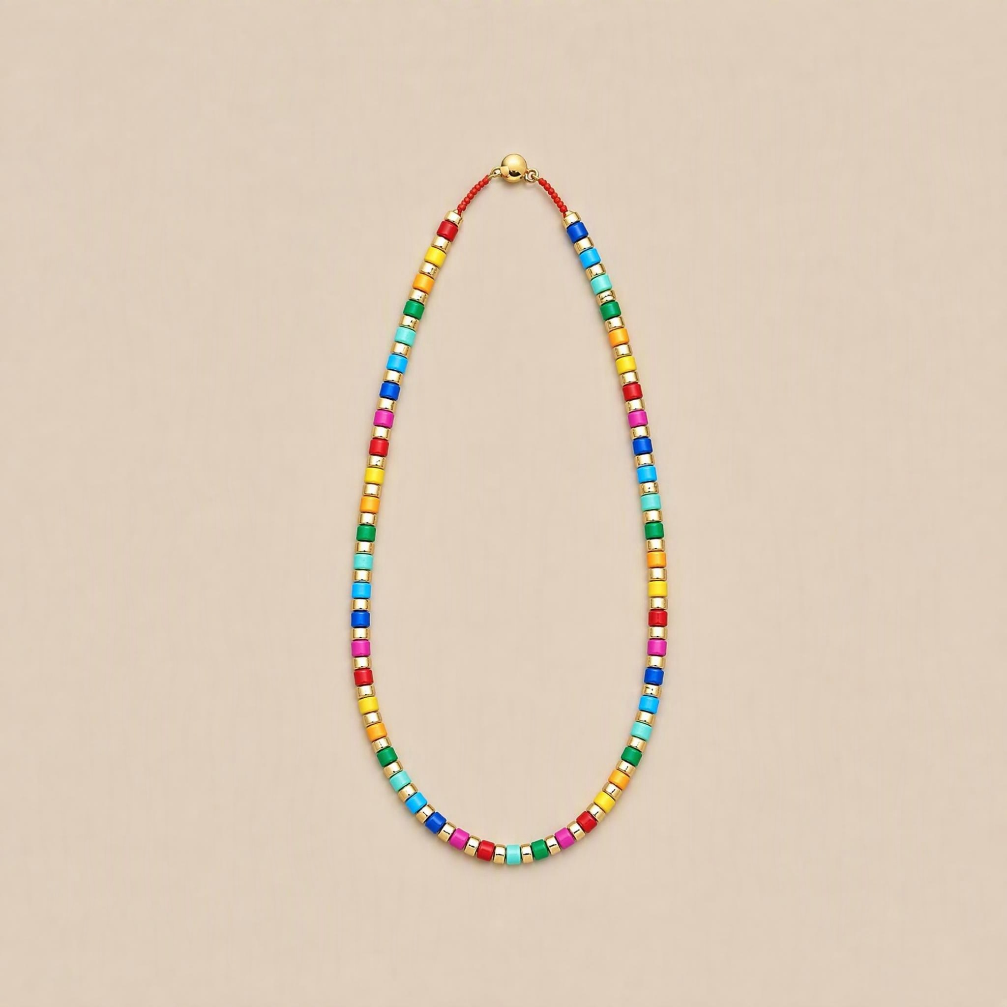 Color Play — Colorful Enamel Bead Necklace - Image 11