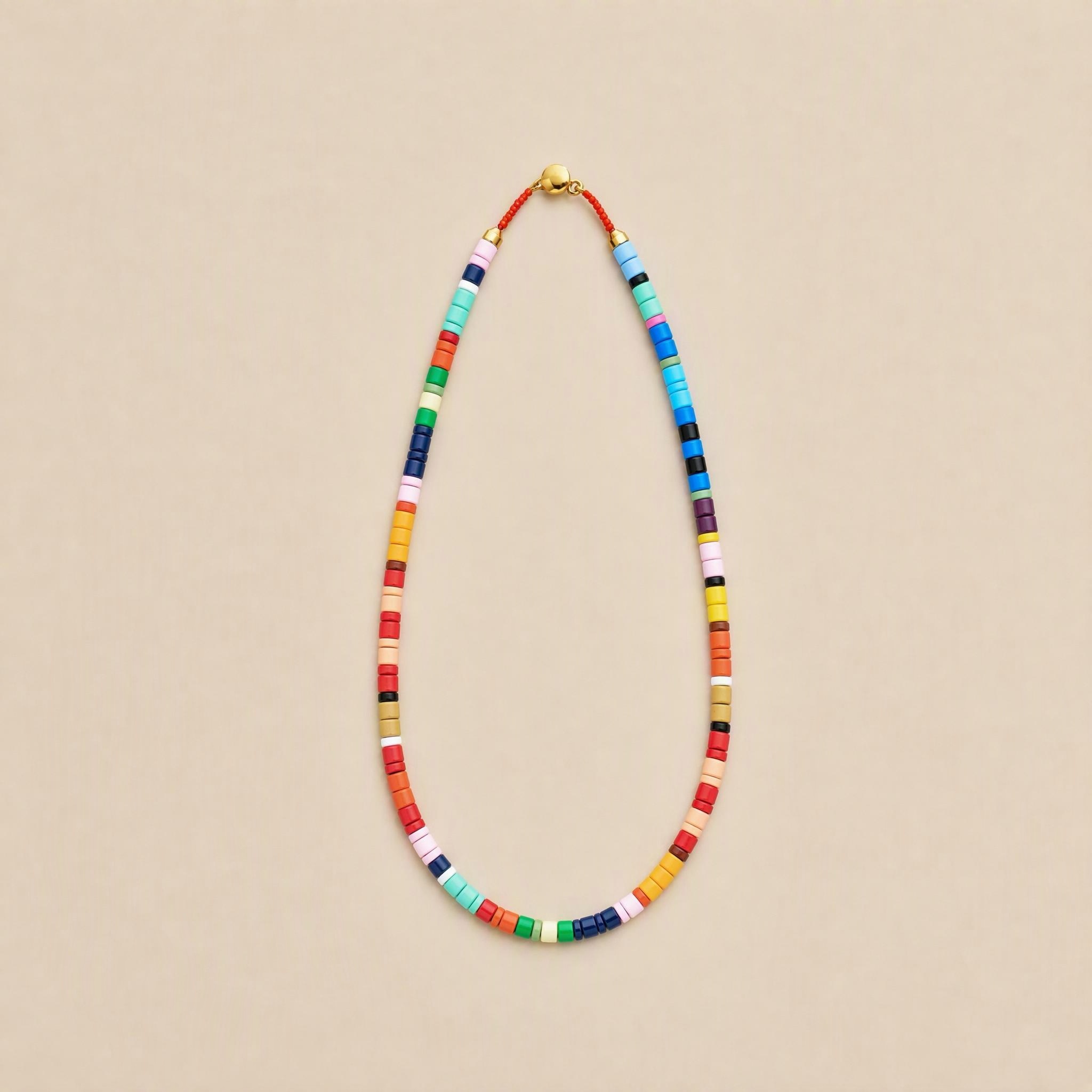 Color Play — Colorful Enamel Bead Necklace - Image 3