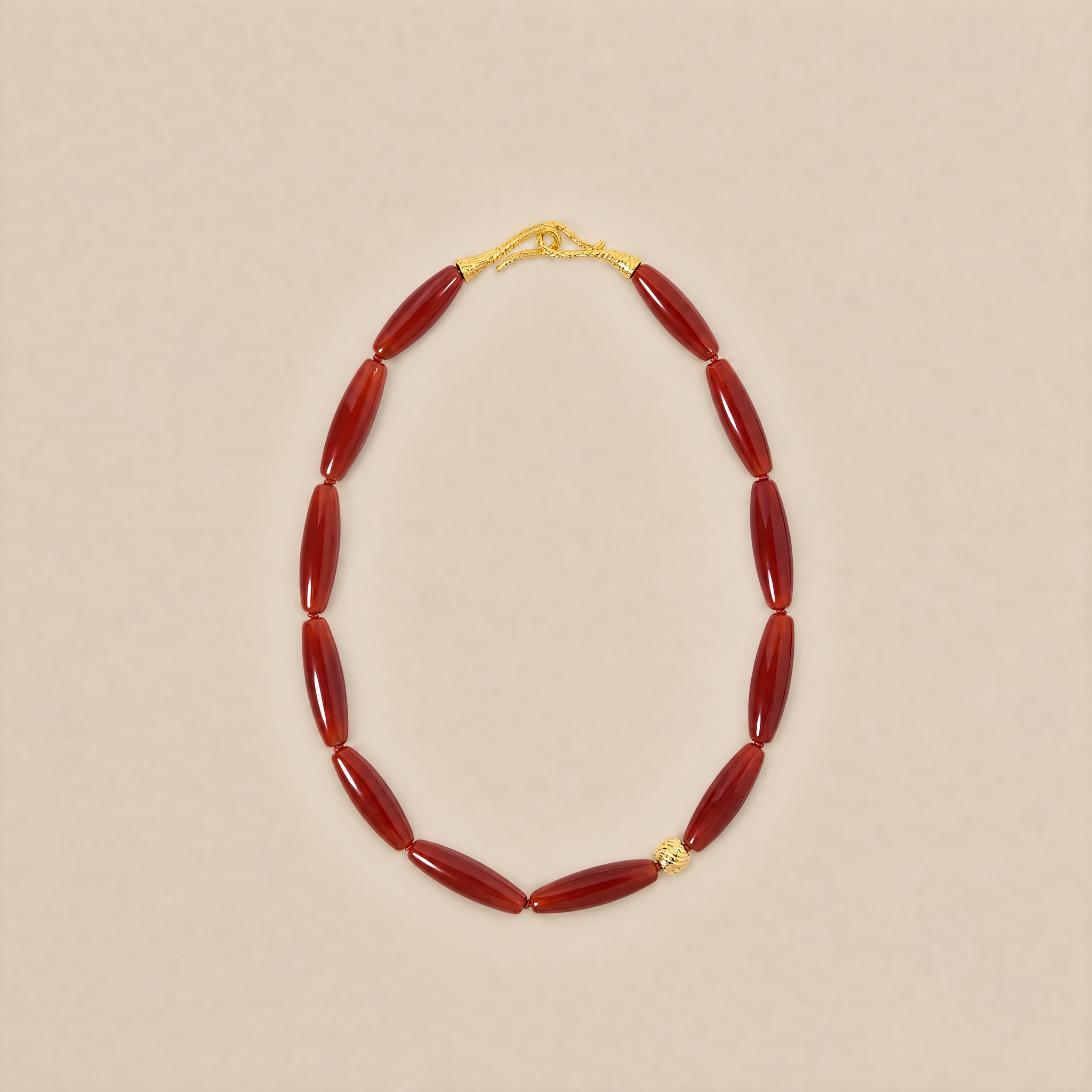 The Vessel Collection – Red Agate Necklace