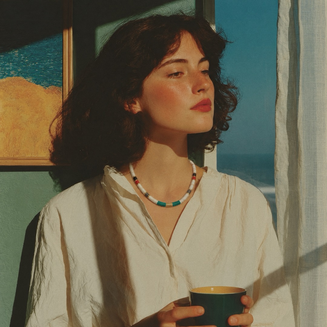 Coastal Days — Turquoise & Mixed Stone Bead Necklace - Image 3