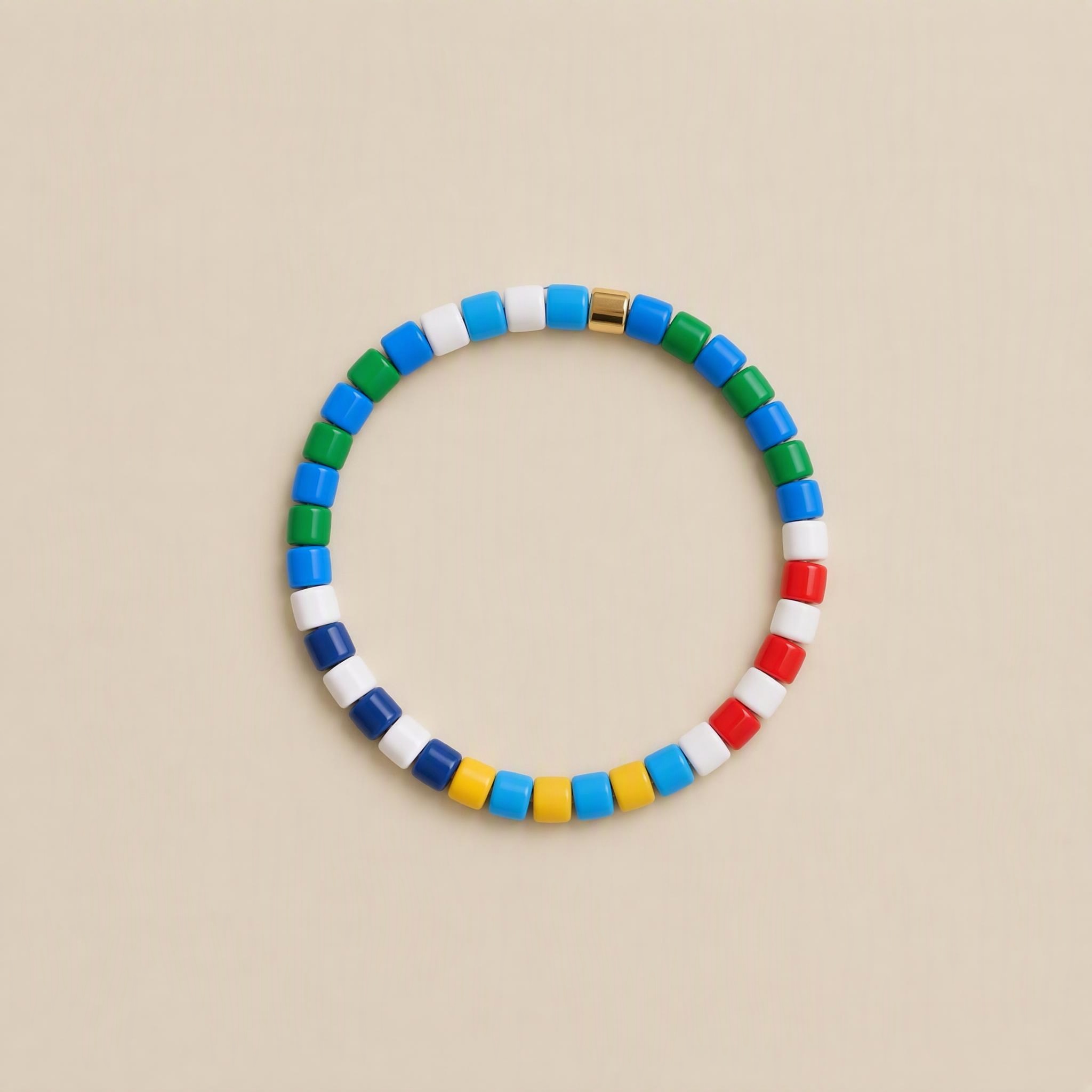 Five Colors, Five Moods Five color combinations of enamel bead bracelets
