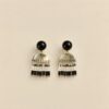 Little Mosaic – Natural Stone & Mother of Pearl Drop Earrings - Black