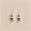 Little Moments – Handmade Multicolor Gemstone Earrings - Small 35 × 8 mm 1.38 × 0.31 in