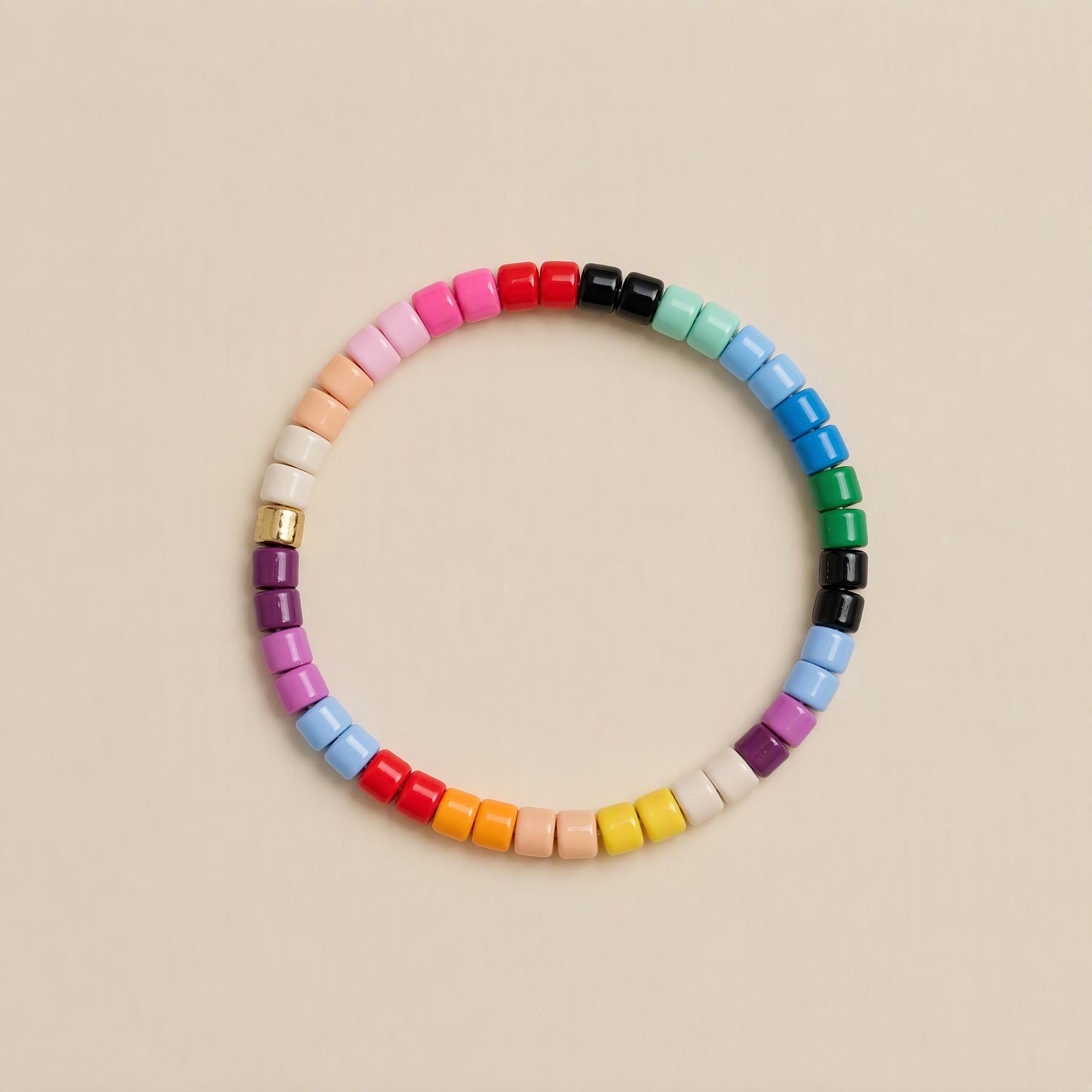 Five Colors, Five Moods Five color combinations of enamel bead bracelets