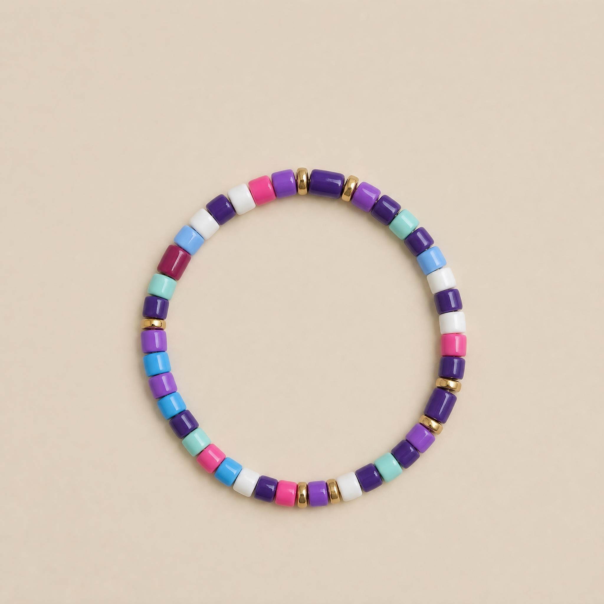 Five Colors, Five Moods Five color combinations of enamel bead bracelets
