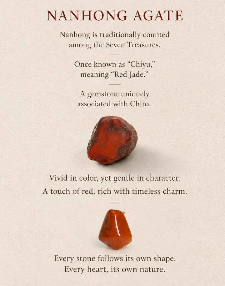 Crimson Serenity — Natural Nanhong Agate Stud Earrings - Image 4